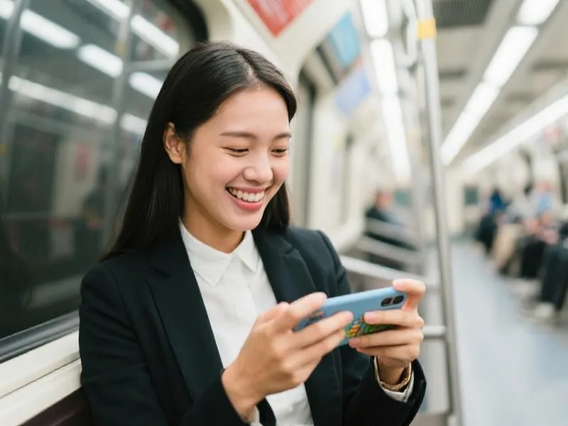 通勤路上的游戏时光